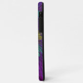 Coques Case-Mate iPhone Art abstrait fractal de fleurs psychédéliques colo (Dos/Gauche)