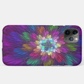 Coques Case-Mate iPhone Art abstrait fractal de fleurs psychédéliques colo (Dos (Horizontal))