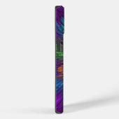 Coques Case-Mate iPhone Art abstrait fractal de fleurs psychédéliques colo (Verso / Droite)