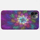Coques Case-Mate iPhone Art abstrait fractal de fleurs psychédéliques colo (Dos (Horizontal))