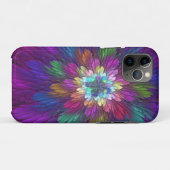 Coques Case-Mate iPhone Art abstrait fractal de fleurs psychédéliques colo (Dos (Horizontal))