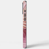 Coques Case-Mate iPhone Art Abstrait Fractal Fleur & Tons de Bourgogne (Verso / Gauche)