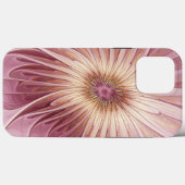 Coques Case-Mate iPhone Art Abstrait Fractal Fleur & Tons de Bourgogne (Verso (horizontal))