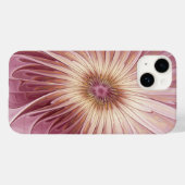 Coques Case-Mate iPhone Art Abstrait Fractal Fleur & Tons de Bourgogne (Verso (horizontal))