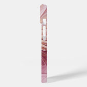 Coques Case-Mate iPhone Art Abstrait Fractal Fleur & Tons de Bourgogne (Verso / Gauche)