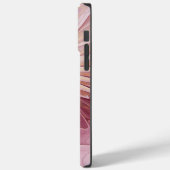 Coques Case-Mate iPhone Art Abstrait Fractal Fleur & Tons de Bourgogne (Verso / Gauche)