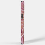 Coques Case-Mate iPhone Art Abstrait Fractal Fleur & Tons de Bourgogne (Verso / Droite)