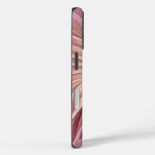 Coques Case-Mate iPhone Art Abstrait Fractal Fleur & Tons de Bourgogne (Verso / Droite)