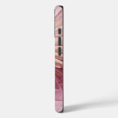 Coques Case-Mate iPhone Art Abstrait Fractal Fleur & Tons de Bourgogne (Verso / Gauche)