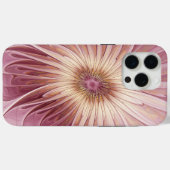 Coques Case-Mate iPhone Art Abstrait Fractal Fleur & Tons de Bourgogne (Verso (horizontal))