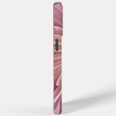 Coques Case-Mate iPhone Art Abstrait Fractal Fleur & Tons de Bourgogne (Verso / Droite)