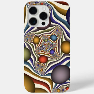 Coque iPhone 15 Pro Max Art abstrait fractal moderne coloré qui s'envole