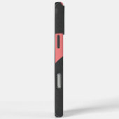 Coques Case-Mate iPhone Art Abstrait Fractal rose et noir (Verso / Droite)