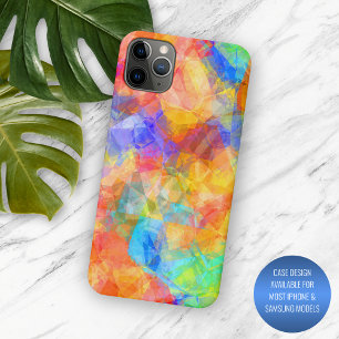 Case-Mate iPhone Case Art abstrait funky bleu aqua violet rose orange