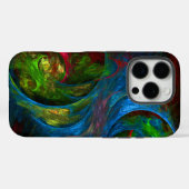 Coques Case-Mate iPhone Art abstrait Genesis Blue (Verso (horizontal))