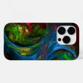Coques Case-Mate iPhone Art abstrait Genesis Blue (Verso (horizontal))