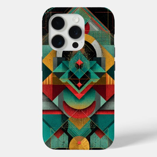 Coques Case-Mate iPhone Art Abstrait Géométrique – Grille Céleste (Verso)