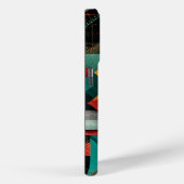 Coques Case-Mate iPhone Art Abstrait Géométrique – Grille Céleste (Verso / Droite)
