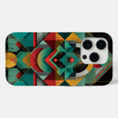Coques Case-Mate iPhone Art Abstrait Géométrique – Grille Céleste (Verso (horizontal))