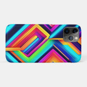 Coques Case-Mate iPhone Art Abstrait géométrique néon (Dos (Horizontal))