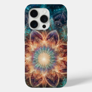 Coque iPhone 15 Pro Art Abstrait Géométrique – Portail Stellaire