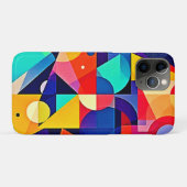 Coques Case-Mate iPhone Art abstrait géométrique vibrant (Dos (Horizontal))