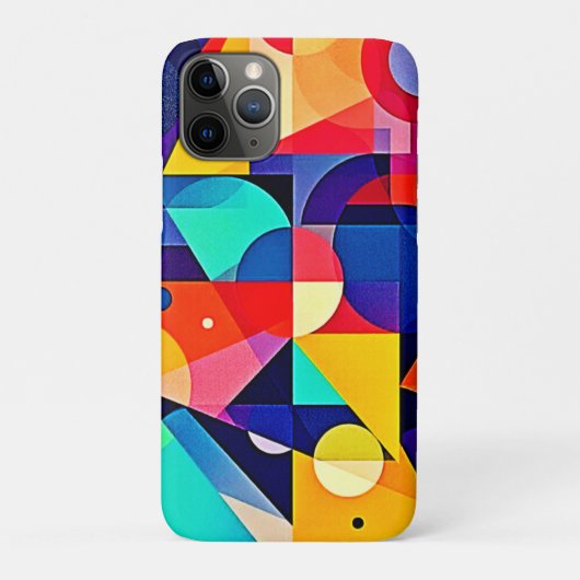 Coques Case-Mate iPhone Art abstrait géométrique vibrant (Dos)