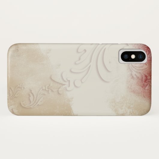 Coques Case-Mate iPhone Art Abstrait Gold Red Grey (Dos (Horizontal))