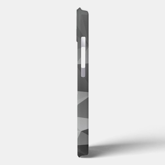 Coques Case-Mate iPhone Art Abstrait Gris élégant (Verso / Gauche)