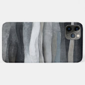 Coques Case-Mate iPhone Art abstrait gris vagues grises (Dos (Horizontal))