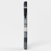 Coques Case-Mate iPhone Art abstrait gris vagues grises (Dos/Droite)