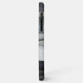 Coques Case-Mate iPhone Art abstrait gris vagues grises (Dos/Gauche)