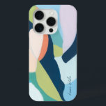 Coque iPhone 15 Pro Art Abstrait moderne coloré Nom personnalisé<br><div class="desc">Protégez votre téléphone avec ce coque d'art coloré unique. Ce design présente de l'art abstrait peint à la main par moi. Vous pouvez personnaliser le texte avec votre nom. Tous les arts de ma boutique (ByEunmee) sont peints à la main par moi. © Eun Mi Kim © Eunmee Studio</div>