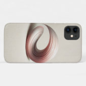 Coques Case-Mate iPhone Art abstrait moderne de vortex en spirale - Rose é (Dos (Horizontal))