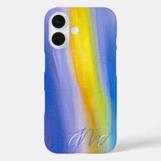 Coques iPhone 16 Art abstrait moderne Rayon doré