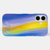 Coques Case-Mate iPhone Art abstrait moderne Rayon doré (Verso (horizontal))