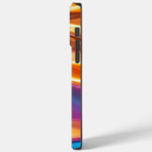 Coques Case-Mate iPhone Art Abstrait Orange moderne esthétique (Verso / Gauche)
