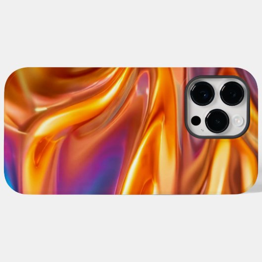 Coques Case-Mate iPhone Art Abstrait Orange moderne esthétique (Verso (horizontal))