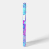 Coques Case-Mate iPhone art abstrait rose et bleu (Verso / Droite)