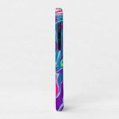 Coques Case-Mate iPhone Art Abstrait rose et bleu (Dos/Gauche)