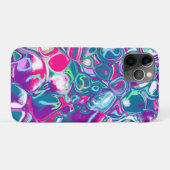 Coques Case-Mate iPhone Art Abstrait rose et bleu (Dos (Horizontal))