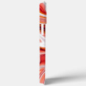Coques Case-Mate iPhone Art abstrait rouge et or vibrant (Verso / Droite)