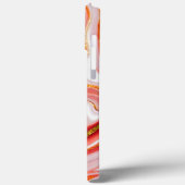 Coques Case-Mate iPhone Art Abstrait rouge et or vif (Verso / Gauche)