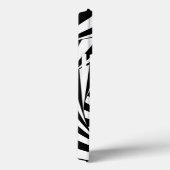 Coques Case-Mate iPhone Art abstrait spirales noir et blanc (Verso / Droite)