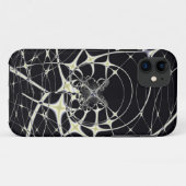 Coques Case-Mate iPhone Art Abstrait Toile d'Araignée Dorée (Dos (Horizontal))