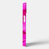 Coques Case-Mate iPhone Art Abstrait tourbillonnant en rose et blanc (Verso / Droite)
