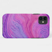 Coques Case-Mate iPhone Art abstrait tourbillonnant violet (Dos (Horizontal))
