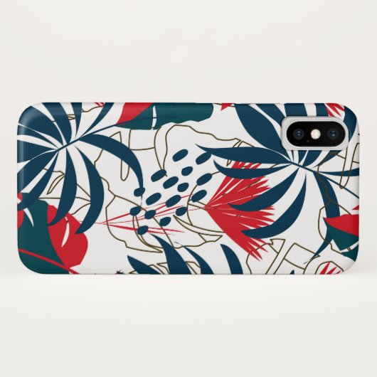 Coques Case-Mate iPhone Art Abstrait tropical (Dos (Horizontal))