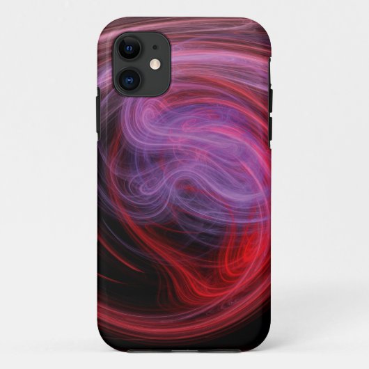 Coques Case-Mate iPhone Art abstrait vague rouge (Dos)