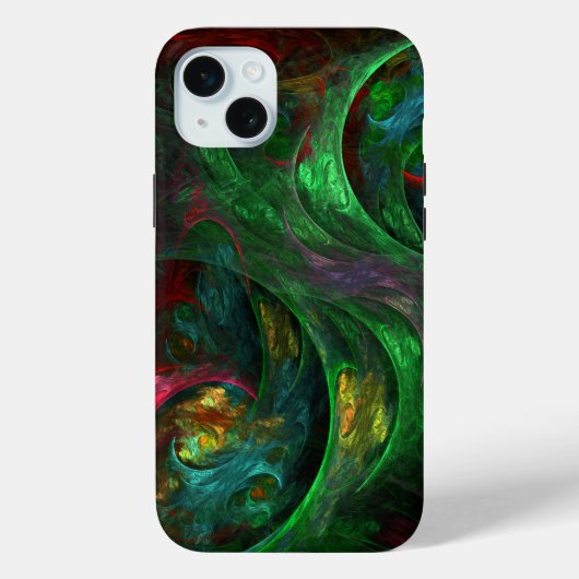 Coques Case-Mate iPhone Art abstrait vert Genèse (Verso)